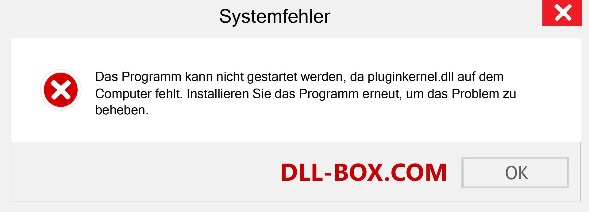 pluginkernel.dll-Datei fehlt?. Download für Windows 7, 8, 10 - Fix pluginkernel dll Missing Error unter Windows, Fotos, Bildern